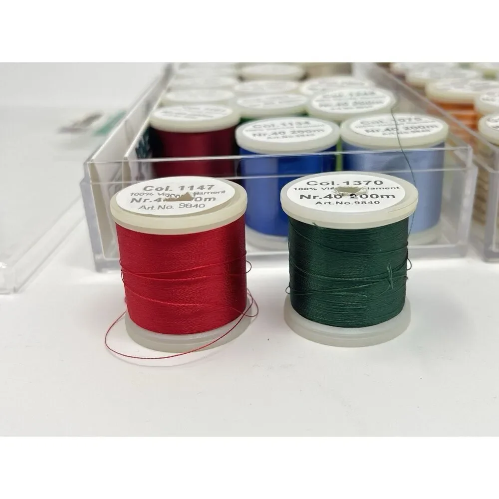 Lot of 35 Spools Madeira Rayon Filament Thread 200m Mixed Colors 33 NEW 2 Used